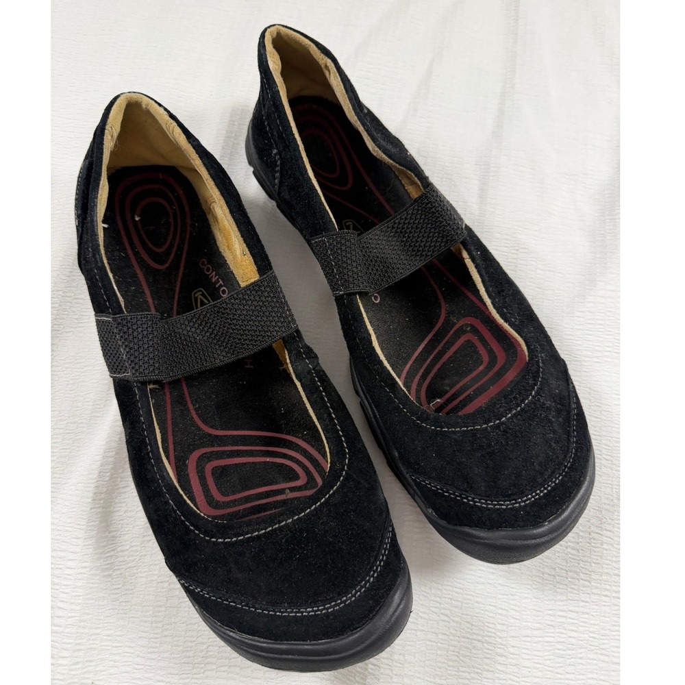 Keen Presidio MJ Black Suede Mary Jane Shoes Womens 9 Comfort Walking Outdoors